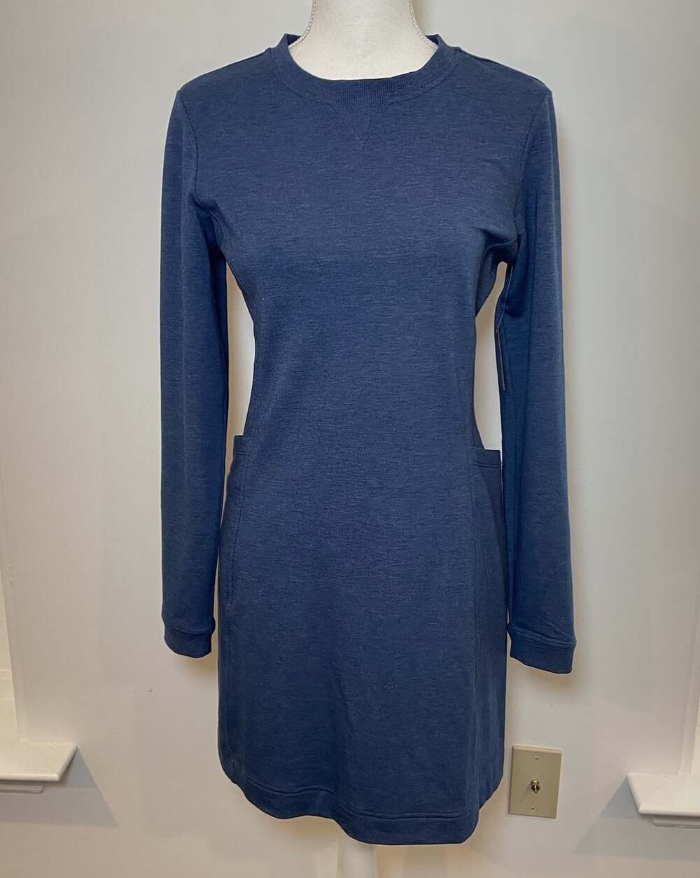 NWT Title Nine NBD Dress T Shirt Stretch Midnight Heather Blue Small S New